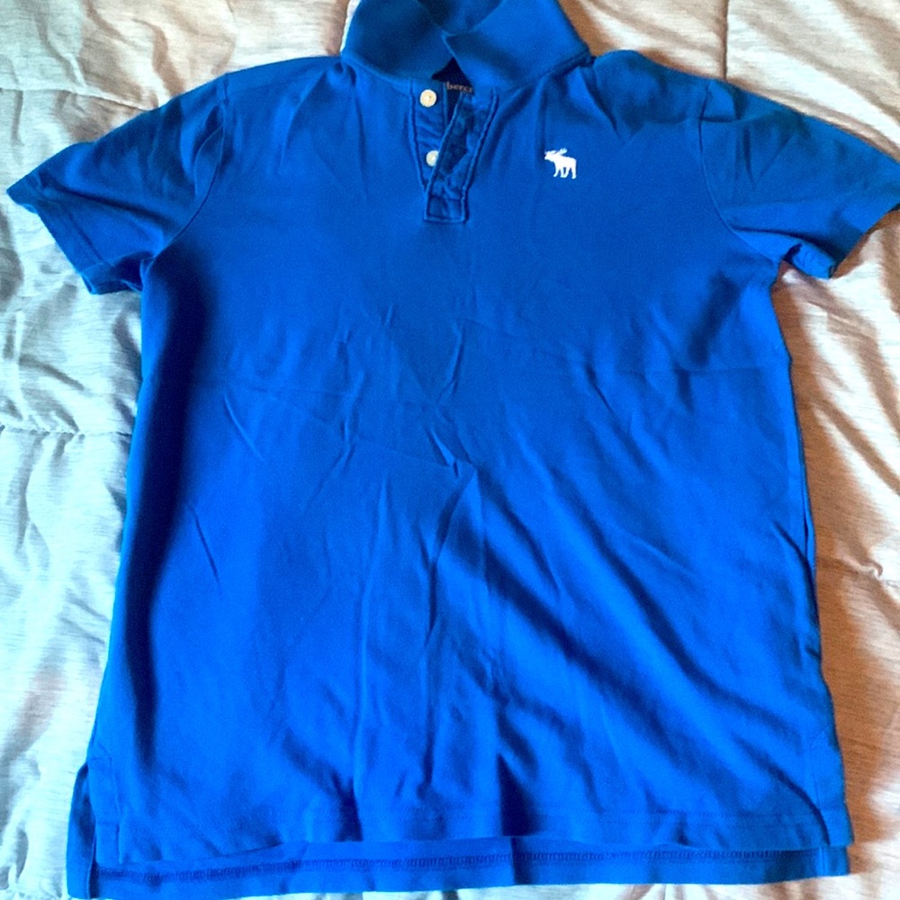 Abercrombie kids blue polo shirt